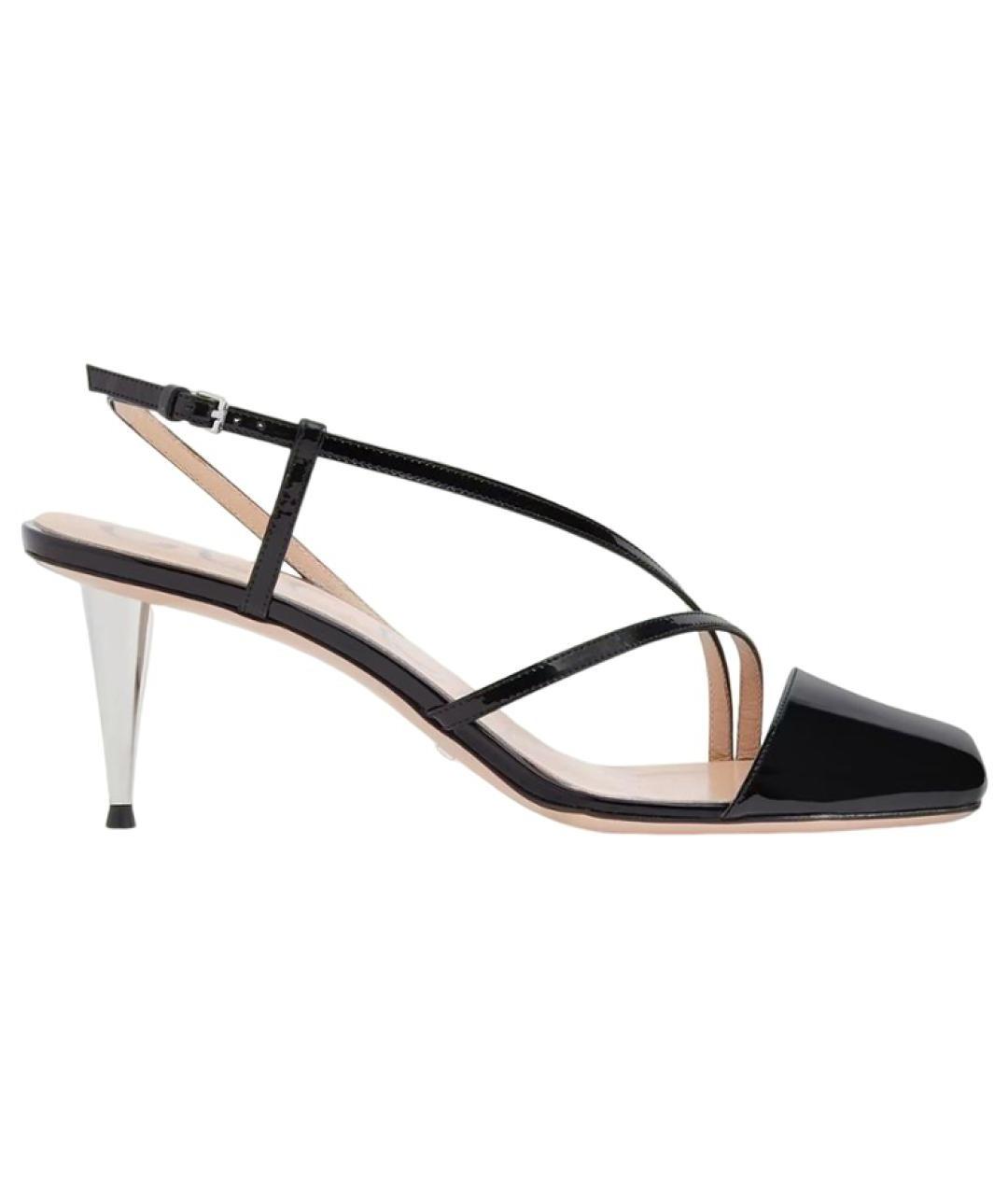 GUCCI Черные кожаные туфли, фото 1