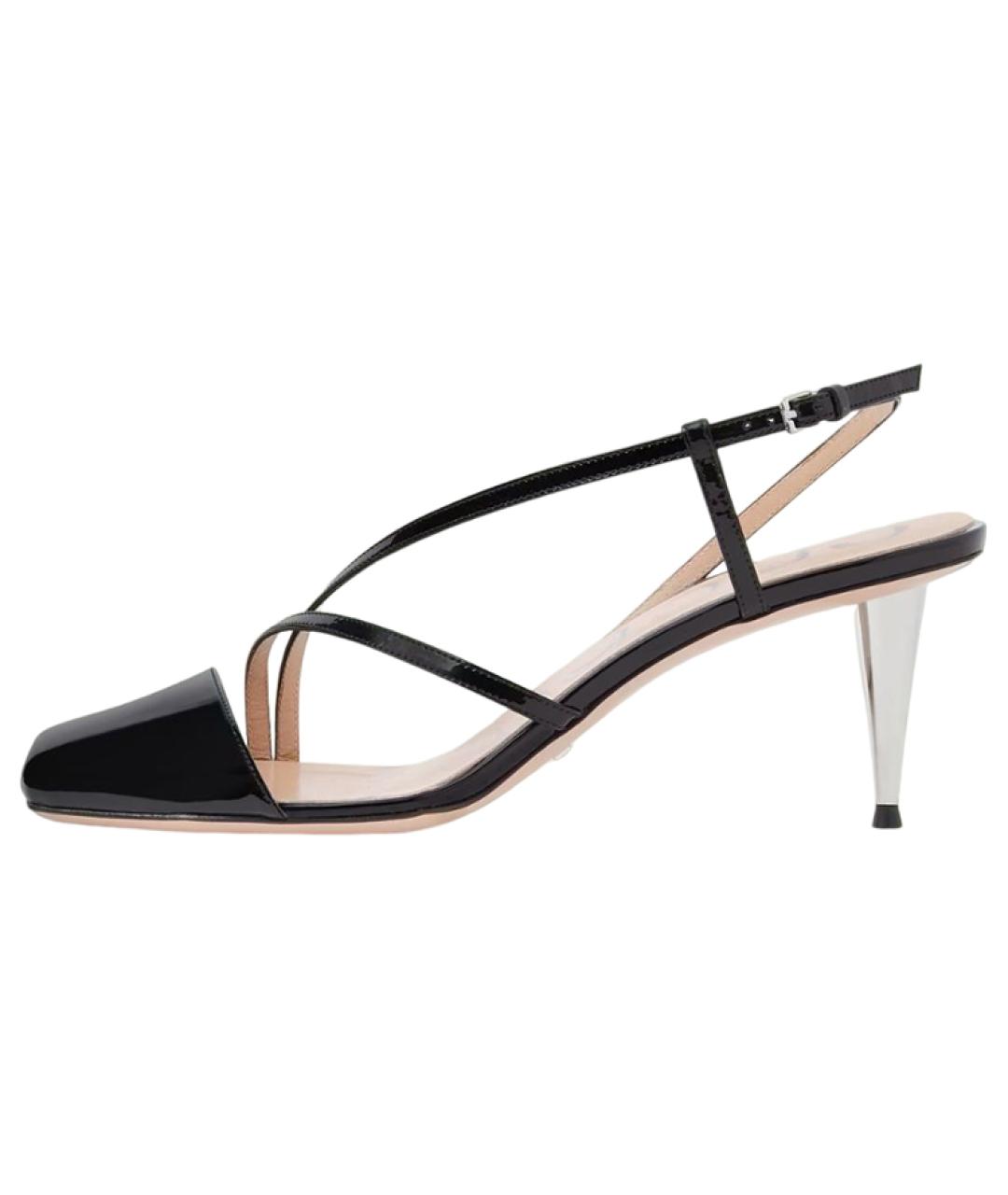 GUCCI Черные кожаные туфли, фото 5