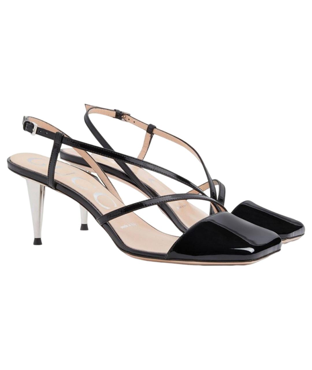 GUCCI Черные кожаные туфли, фото 2