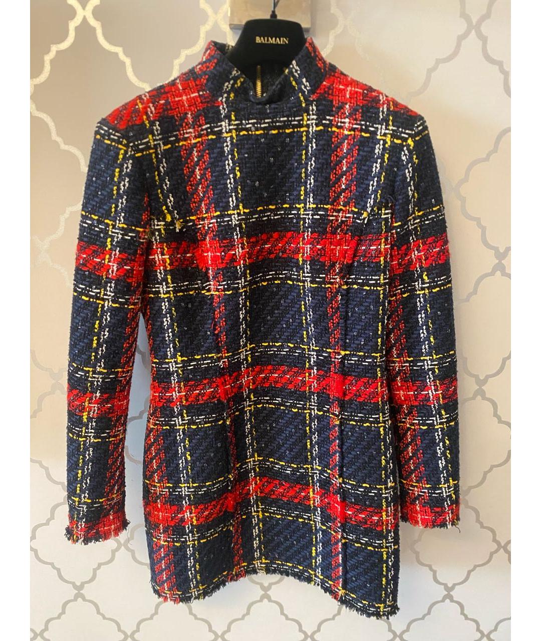 BALMAIN Красное коктейльное платье, фото 5