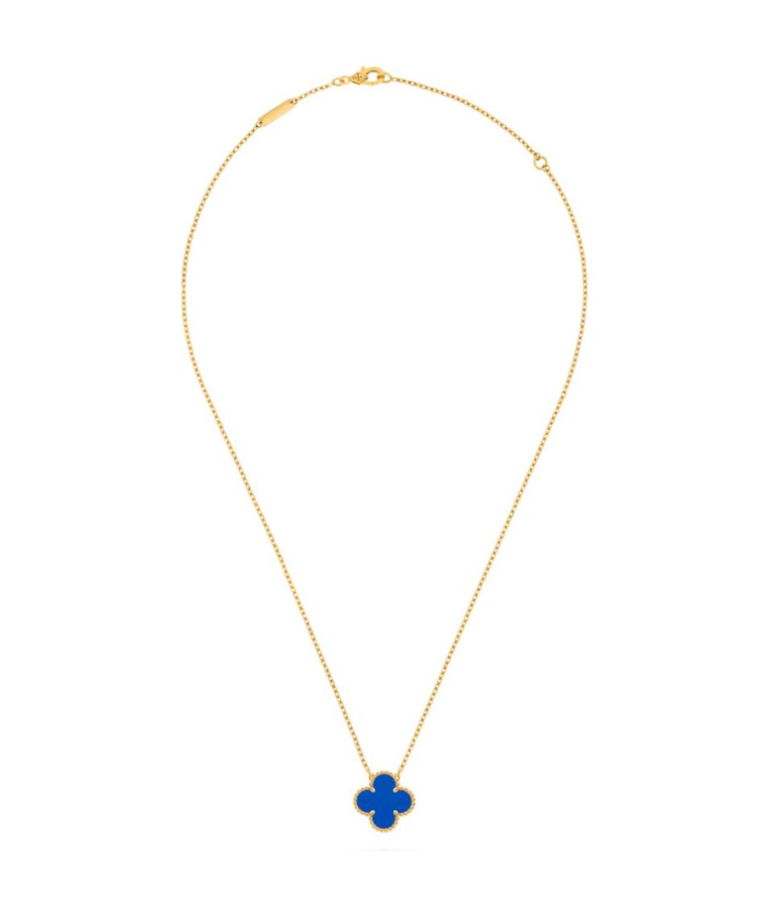 VAN CLEEF & ARPELS Синее колье из желтого золота, фото 2