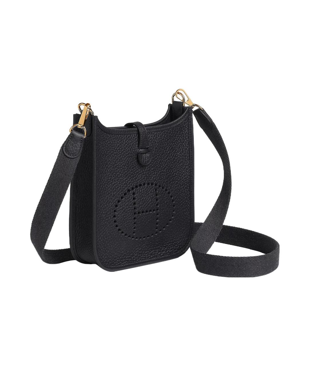 HERMES Черная кожаная сумка через плечо, фото 2