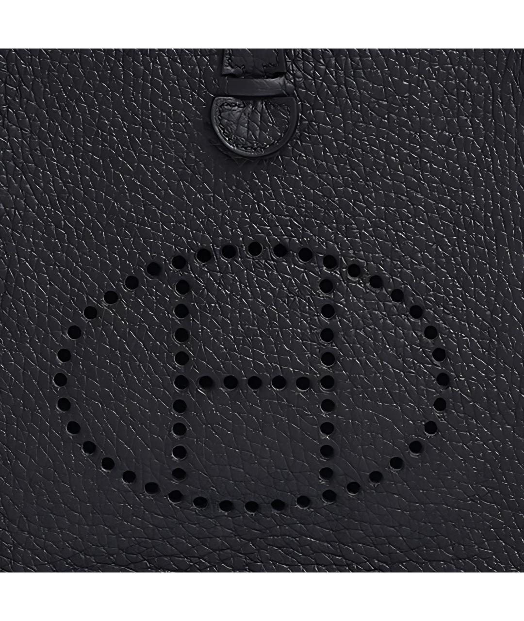 HERMES Черная кожаная сумка через плечо, фото 5