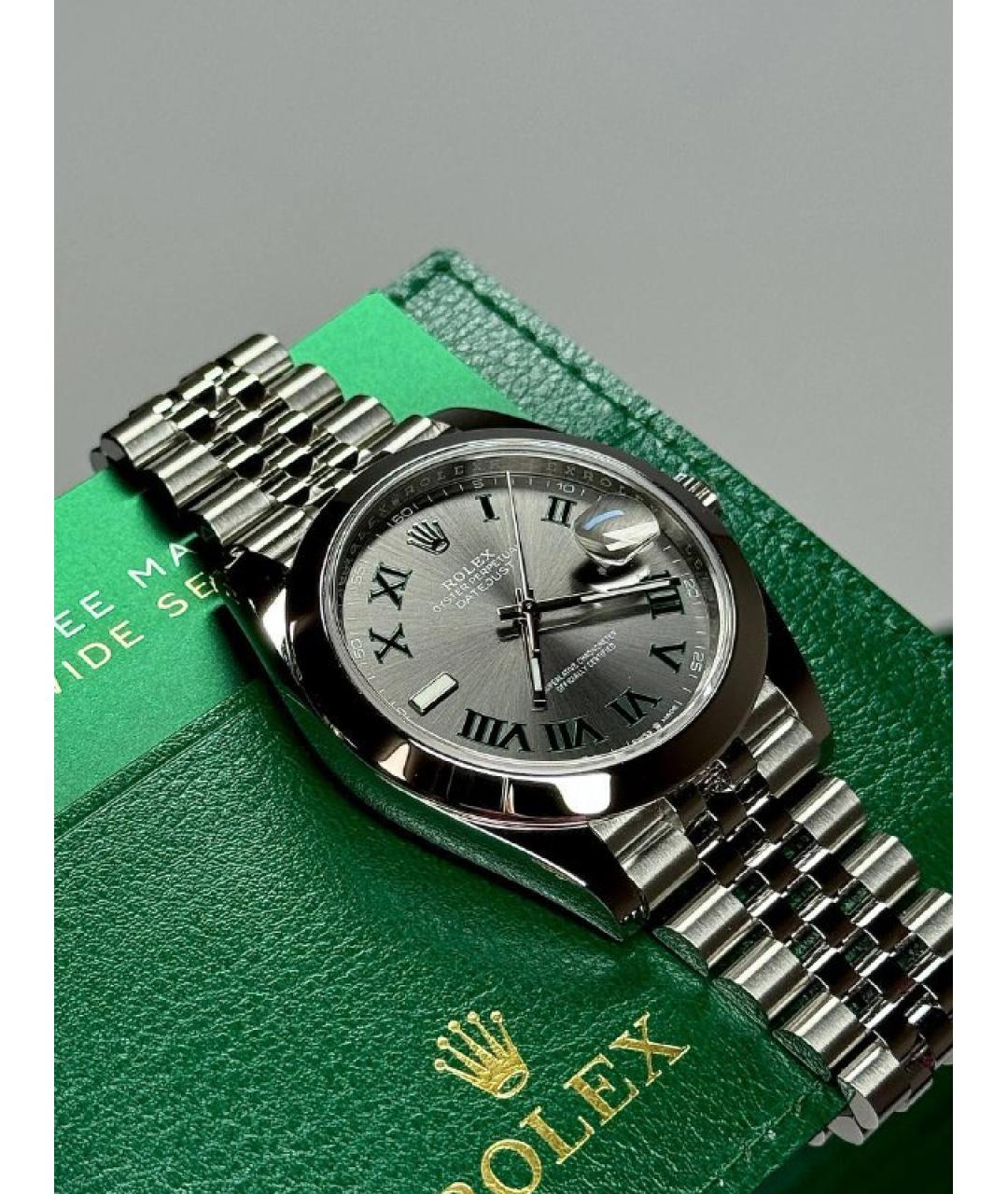 ROLEX Серые металлические часы, фото 3