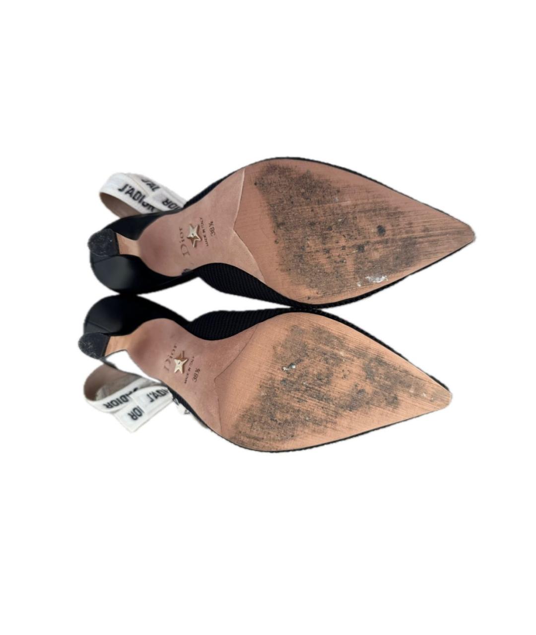 CHRISTIAN DIOR Черные текстильные туфли, фото 7