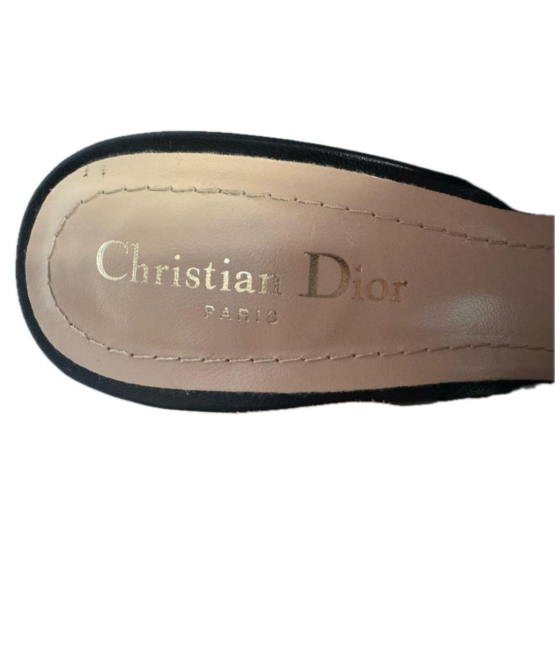 CHRISTIAN DIOR Черные текстильные туфли, фото 6