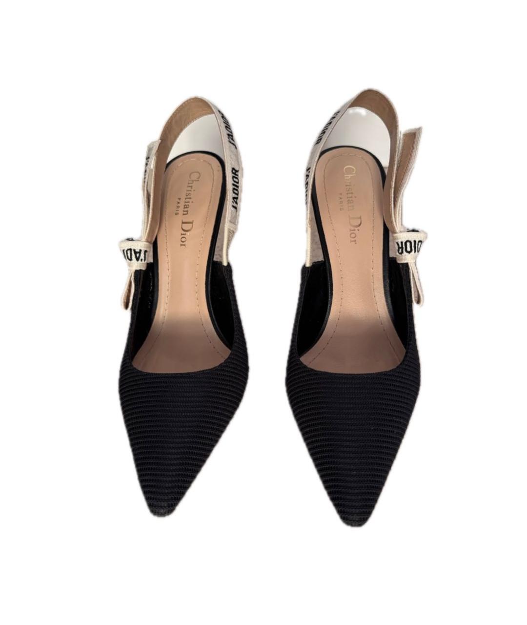 CHRISTIAN DIOR Черные текстильные туфли, фото 2