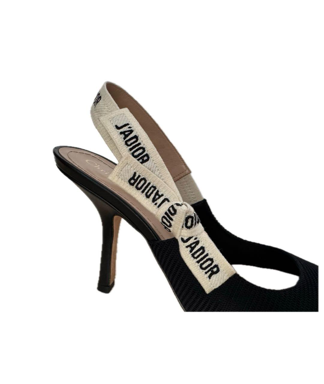 CHRISTIAN DIOR Черные текстильные туфли, фото 5