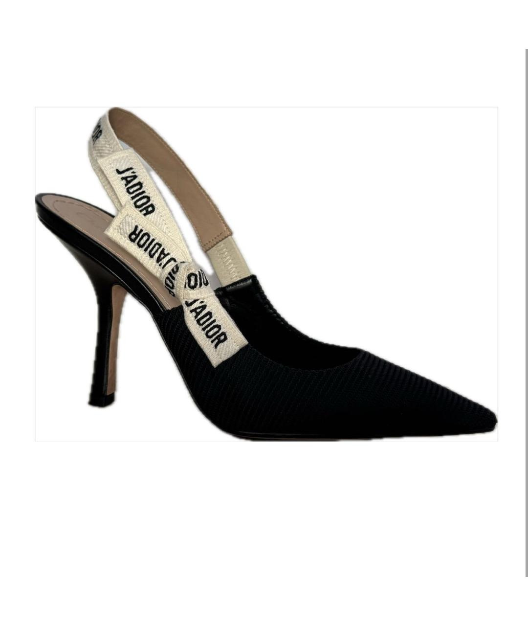 CHRISTIAN DIOR Черные текстильные туфли, фото 8