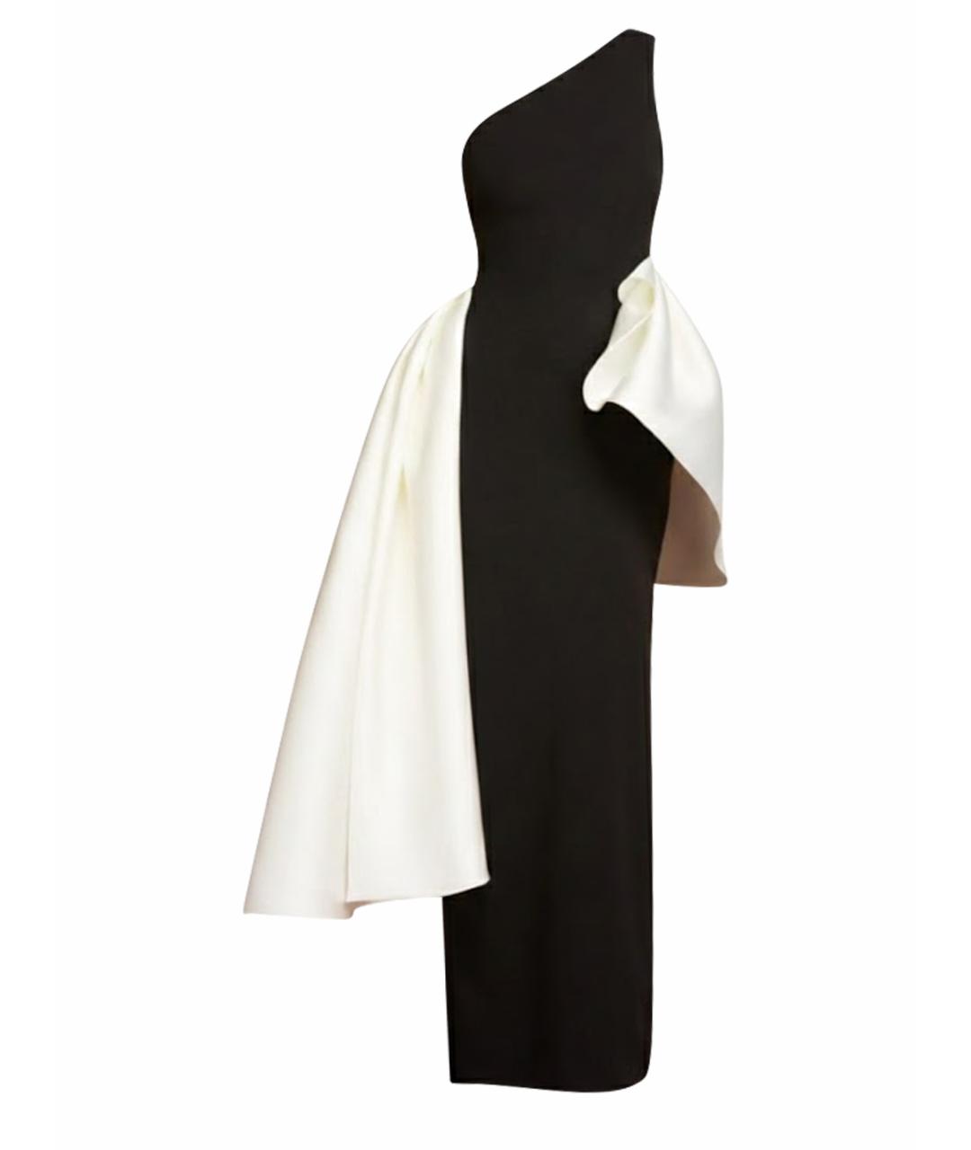 SOLACE LONDON Черное хлопковое вечернее платье, фото 1