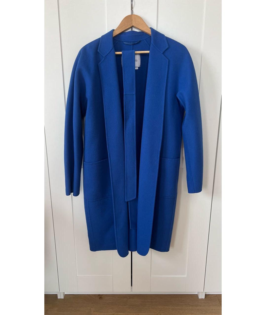 MAX MARA Синее шерстяное пальто, фото 5