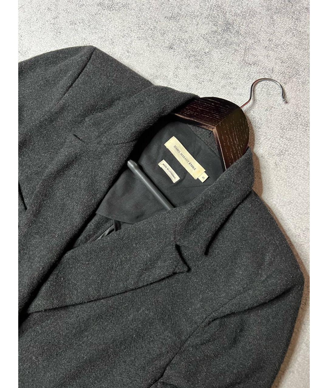 ISABEL MARANT ETOILE Серый шерстяной жакет/пиджак, фото 4