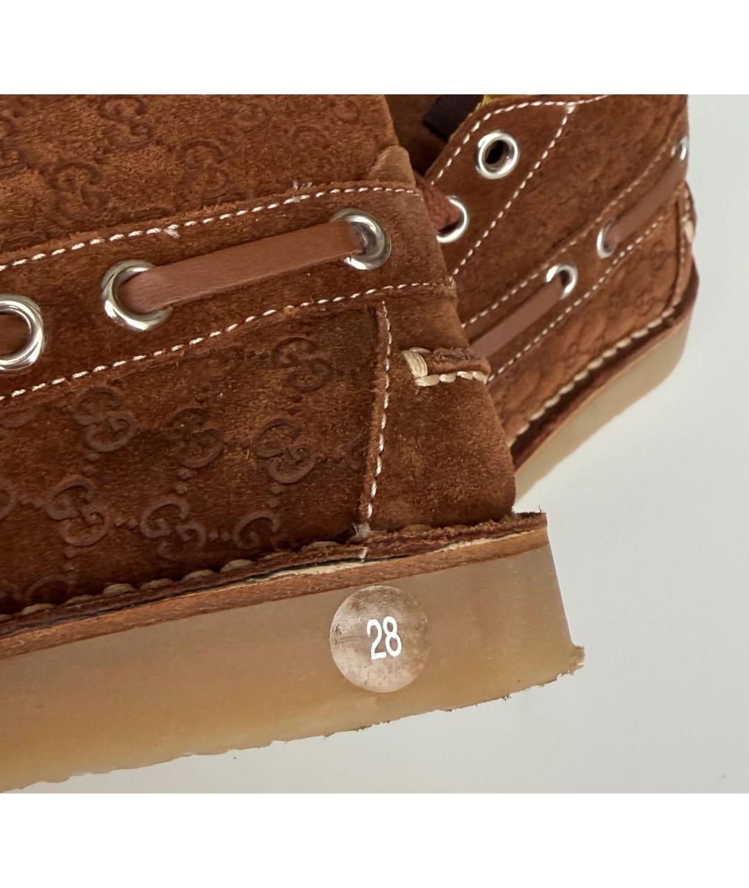 GUCCI KIDS Коричневые замшевые ботинки, фото 8