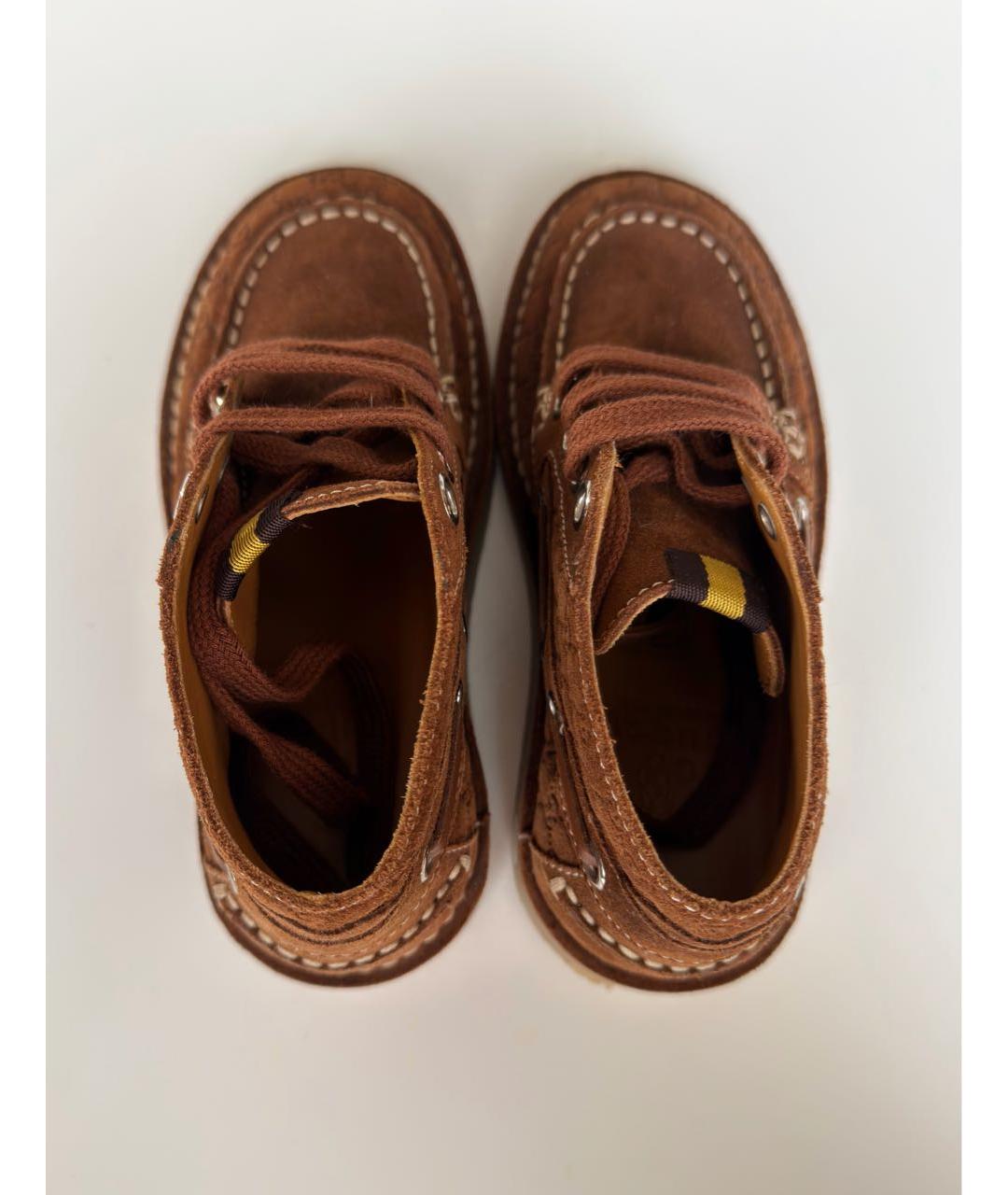 GUCCI KIDS Коричневые замшевые ботинки, фото 3