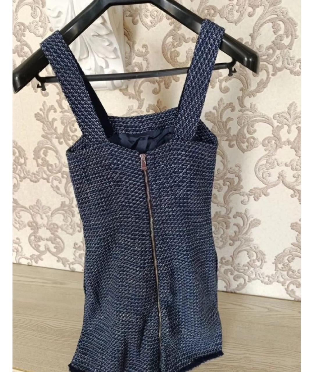 PINKO Синее хлопковое повседневное платье, фото 2