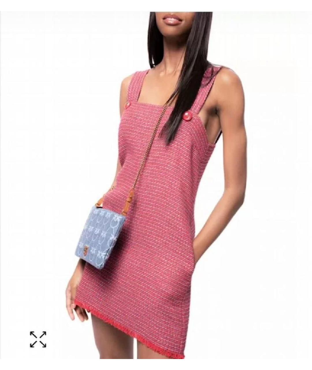 PINKO Синее хлопковое повседневное платье, фото 5