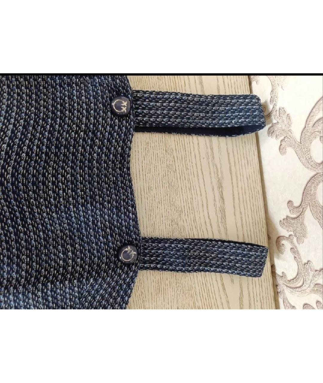 PINKO Синее хлопковое повседневное платье, фото 3