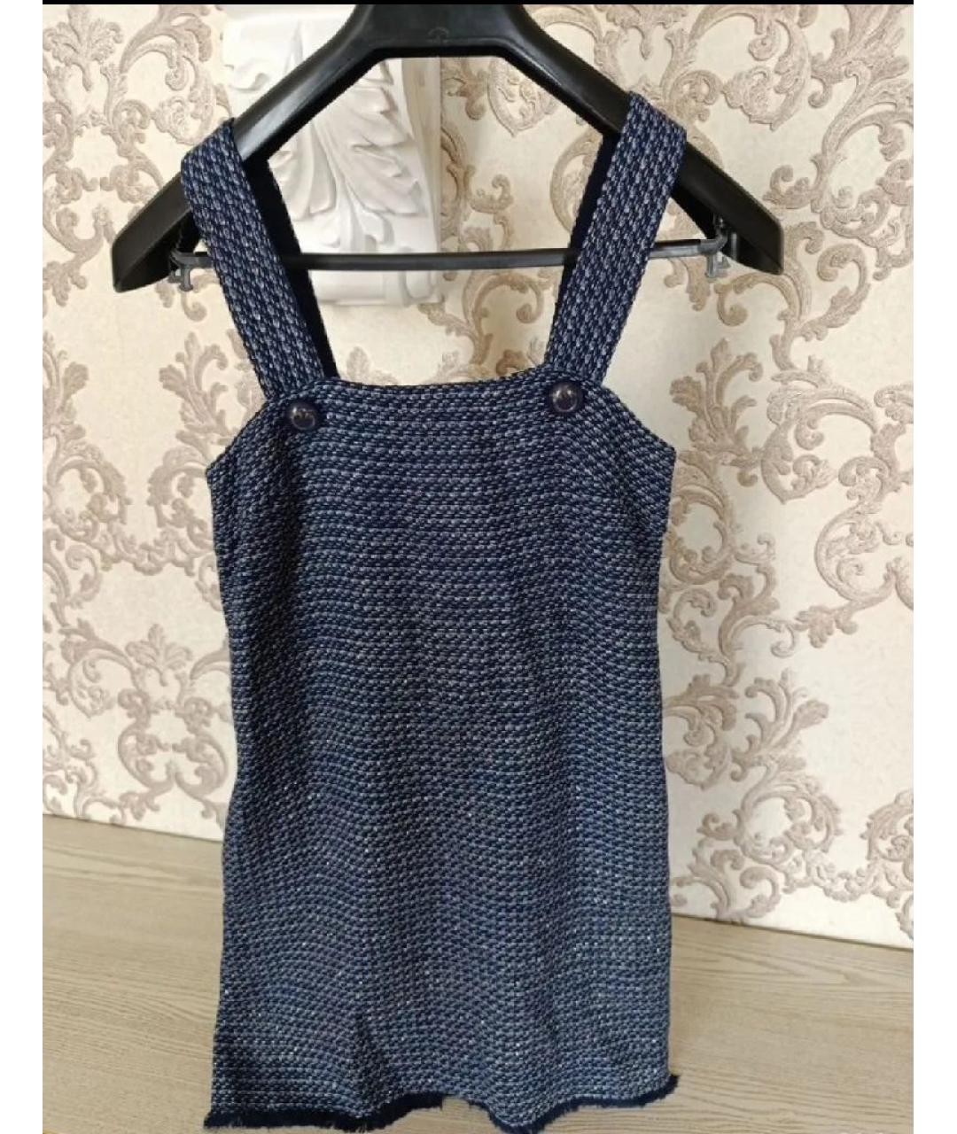 PINKO Синее хлопковое повседневное платье, фото 6