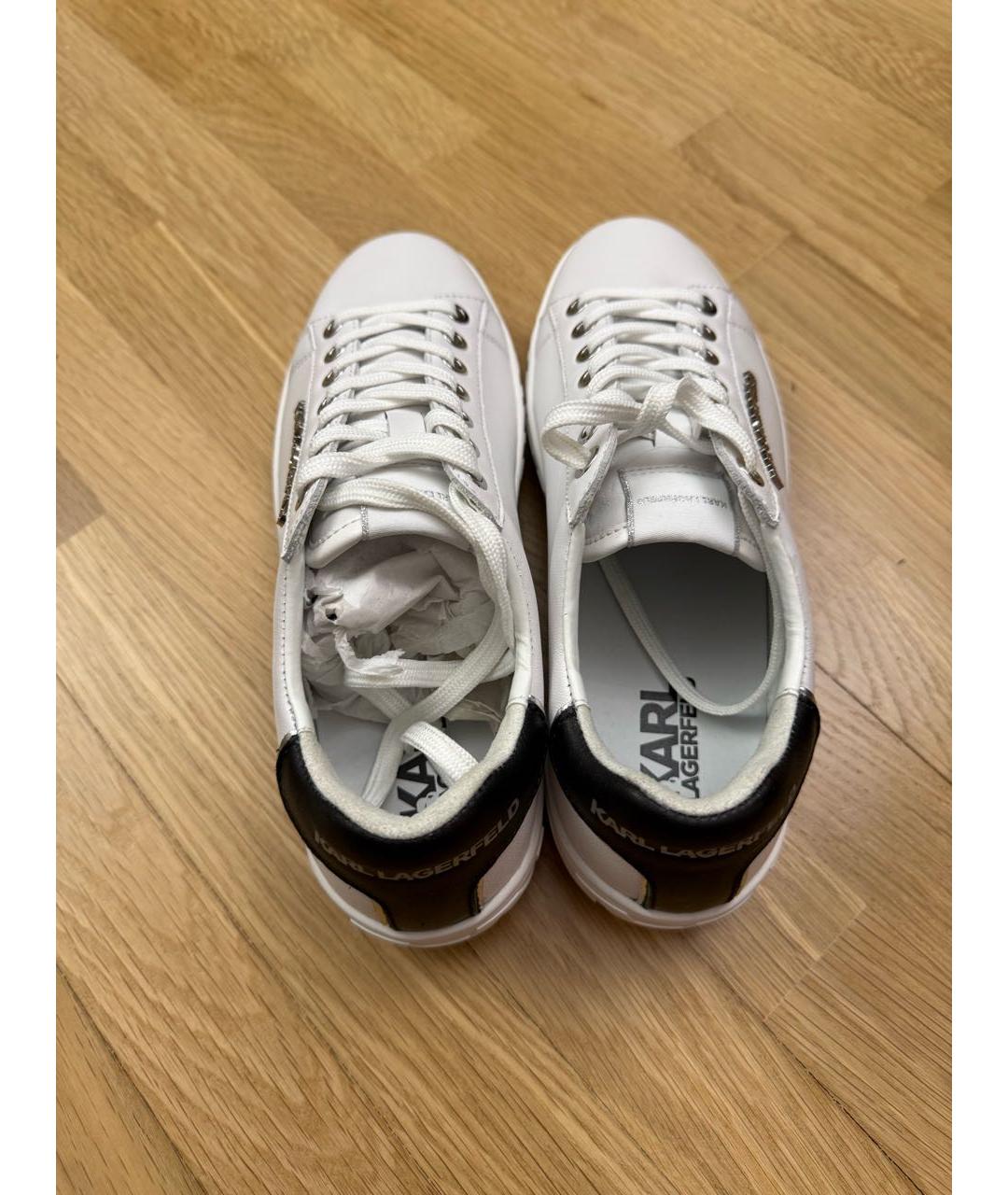KARL LAGERFELD Белые кожаные кеды, фото 3