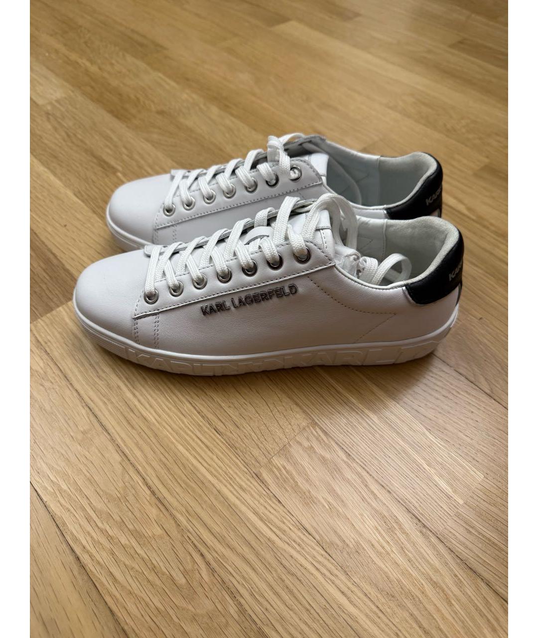 KARL LAGERFELD Белые кожаные кеды, фото 8