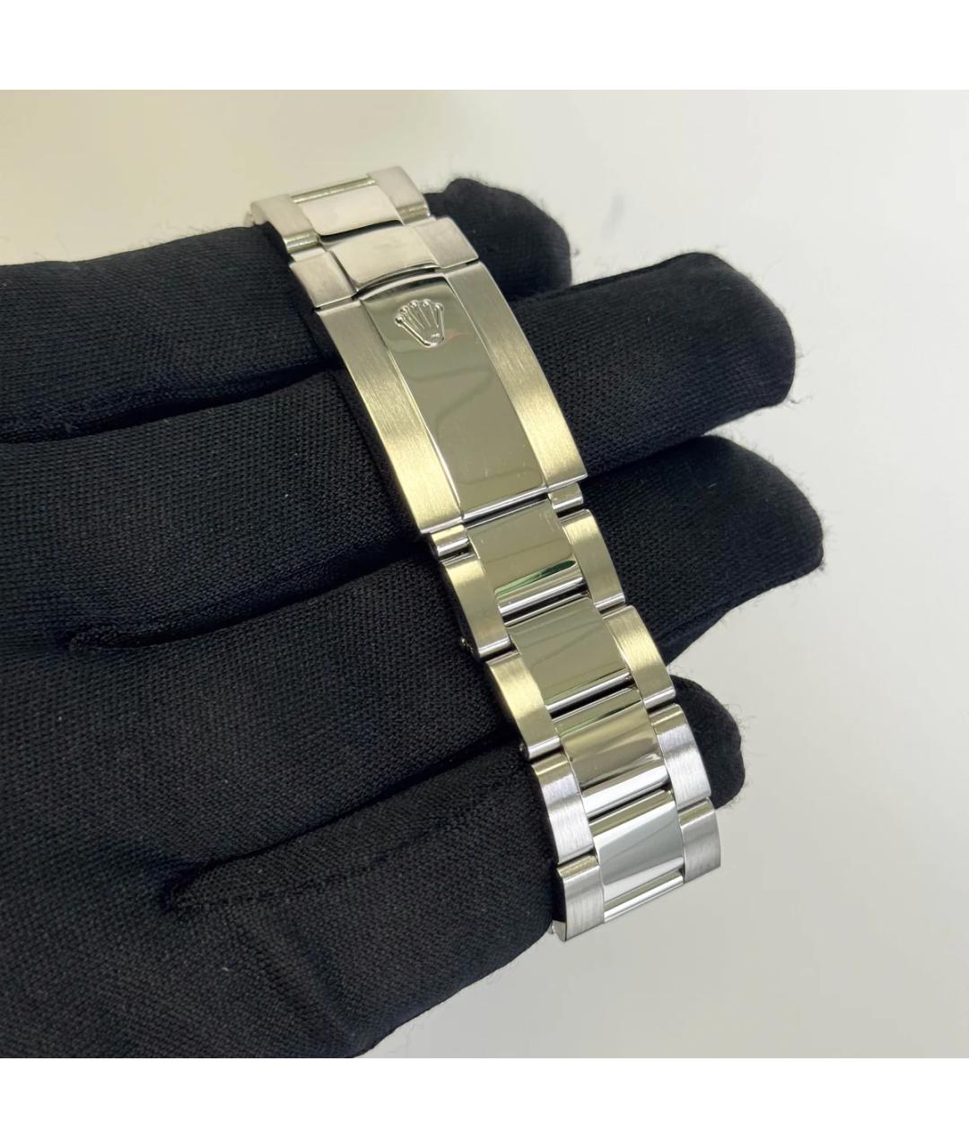 ROLEX Черные часы из белого золота, фото 3