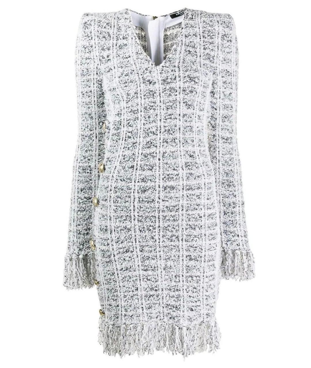 BALMAIN Серое твидовое повседневное платье, фото 6