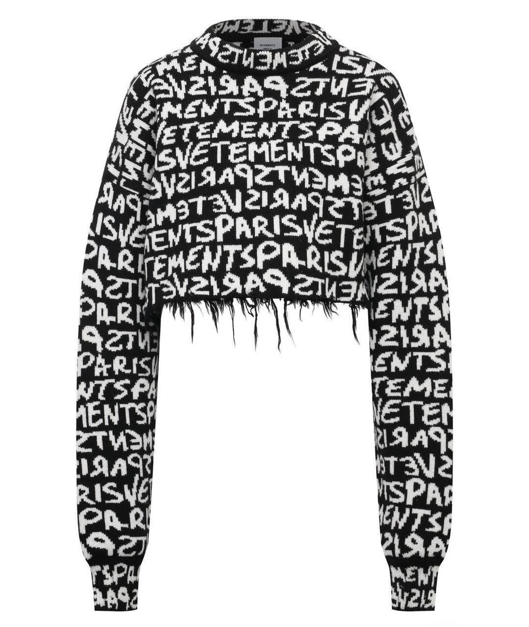 VETEMENTS Черный шерстяной джемпер / свитер, фото 1