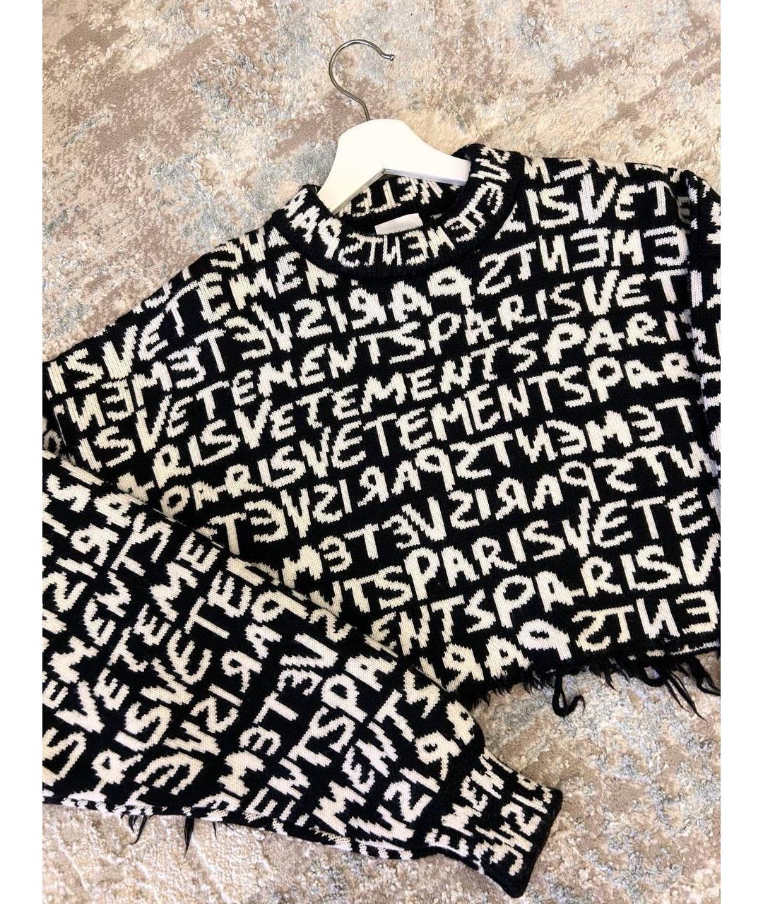 VETEMENTS Черный шерстяной джемпер / свитер, фото 5