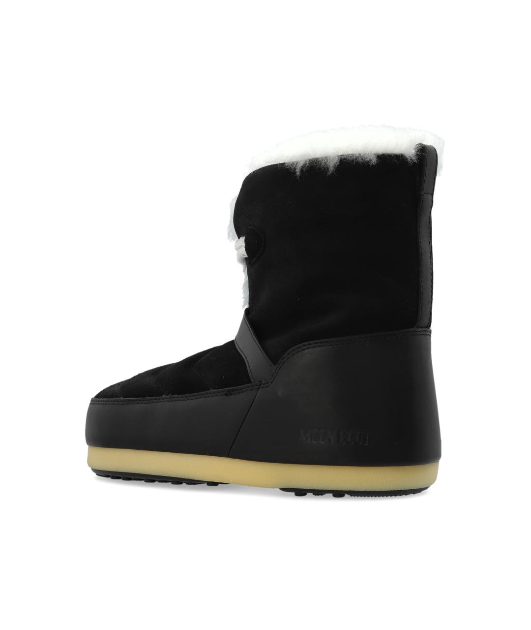 MOON BOOT Черные замшевые сапоги, фото 5