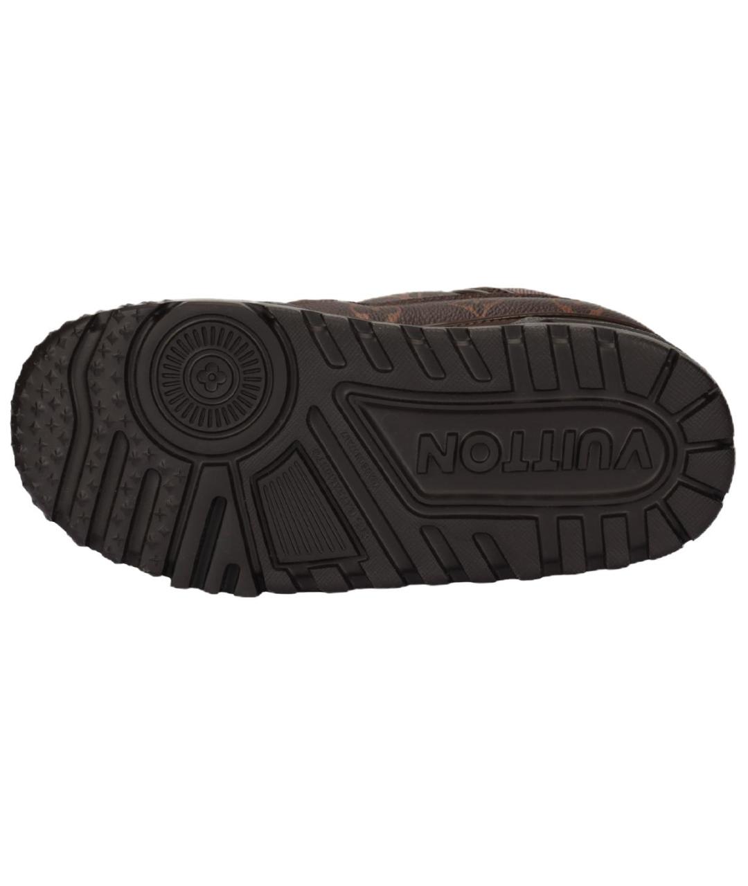 LOUIS VUITTON Коричневые кожаные кроссовки, фото 5