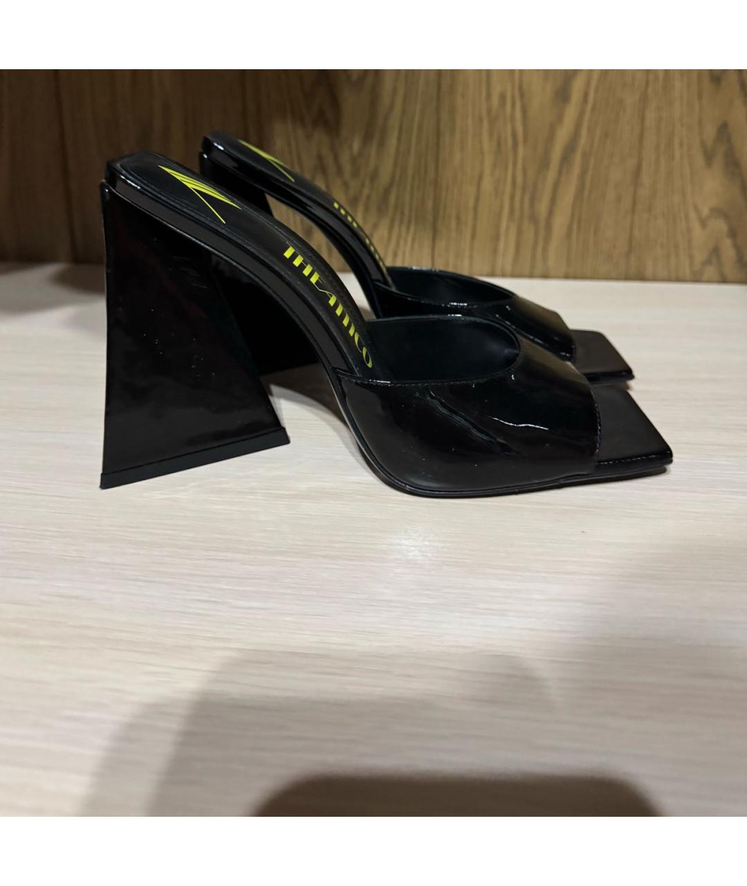 THE ATTICO Черные туфли из лакированной кожи, фото 6