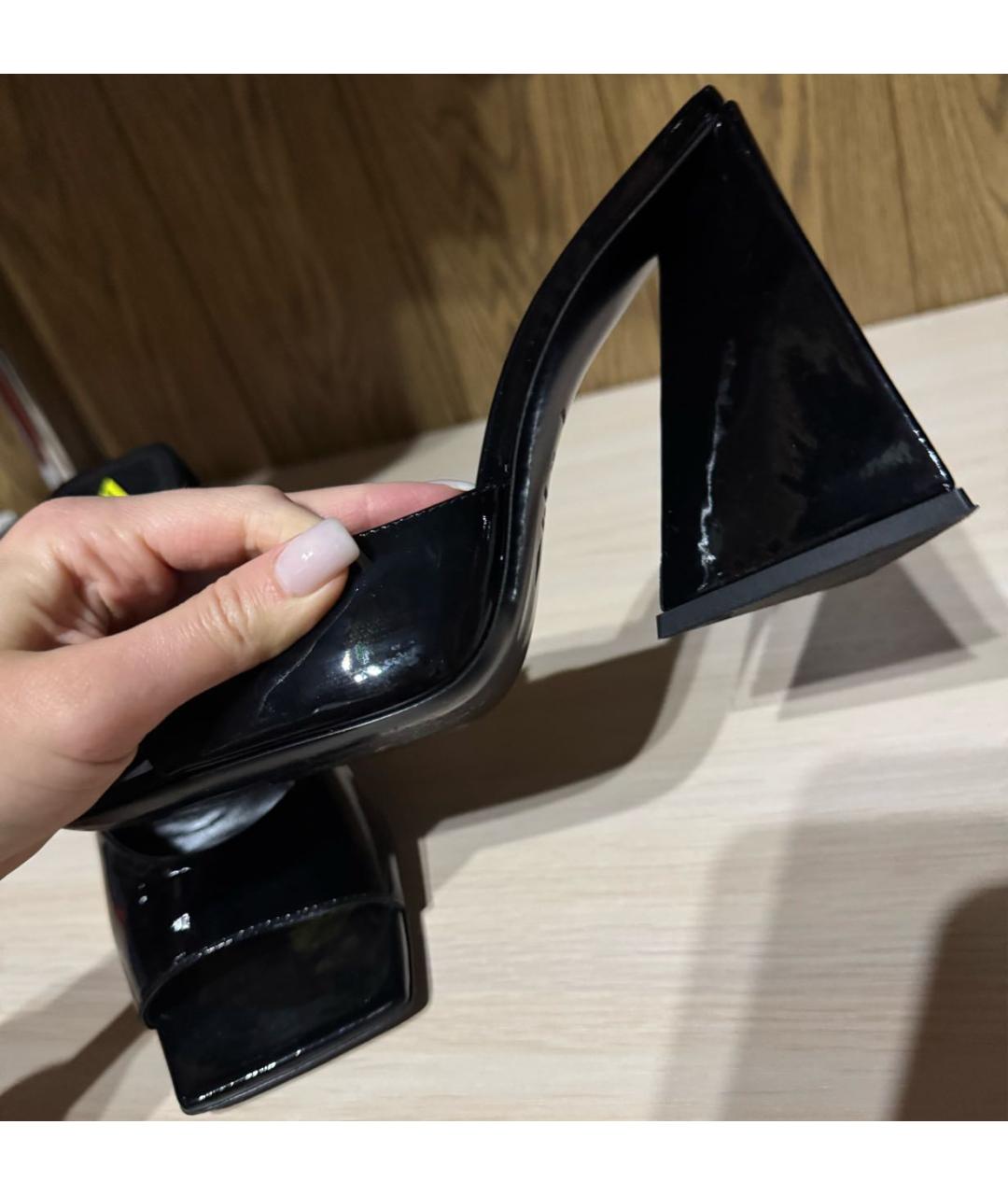 THE ATTICO Черные туфли из лакированной кожи, фото 4