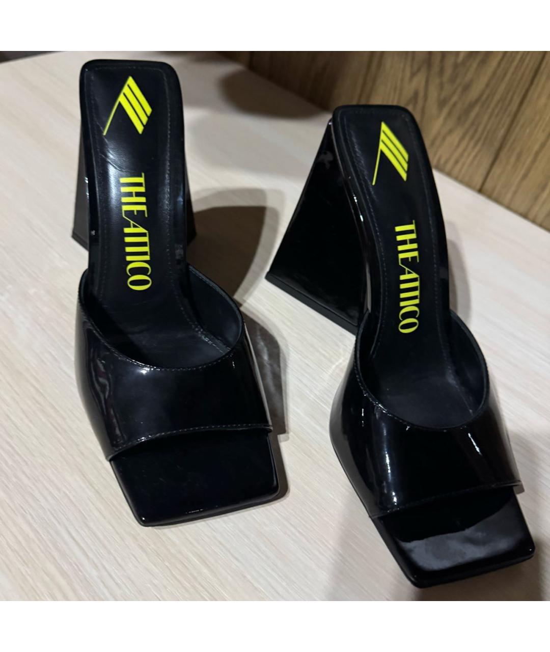 THE ATTICO Черные туфли из лакированной кожи, фото 3
