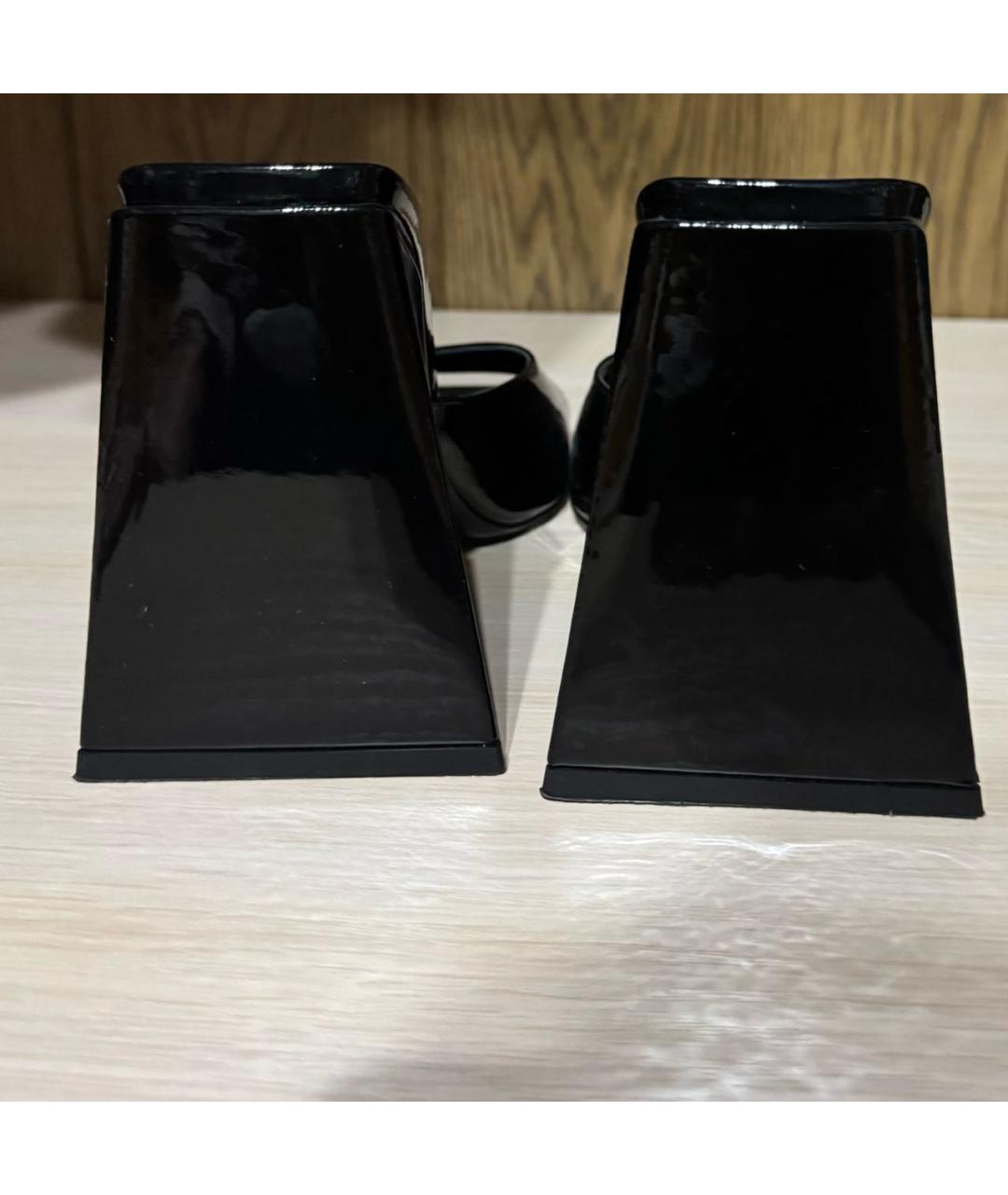 THE ATTICO Черные туфли из лакированной кожи, фото 5