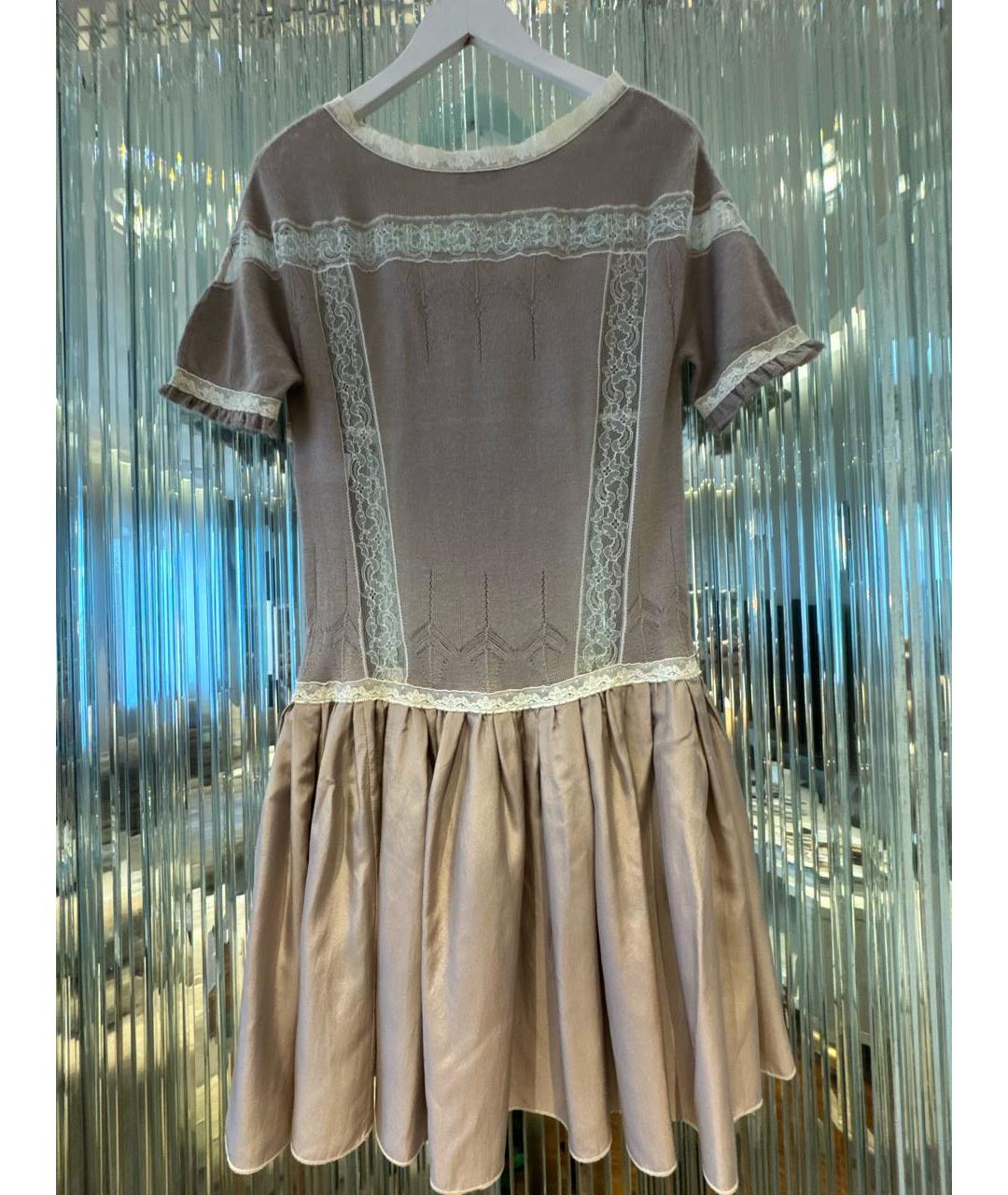 NINA RICCI Бежевое кашемировое платье, фото 2