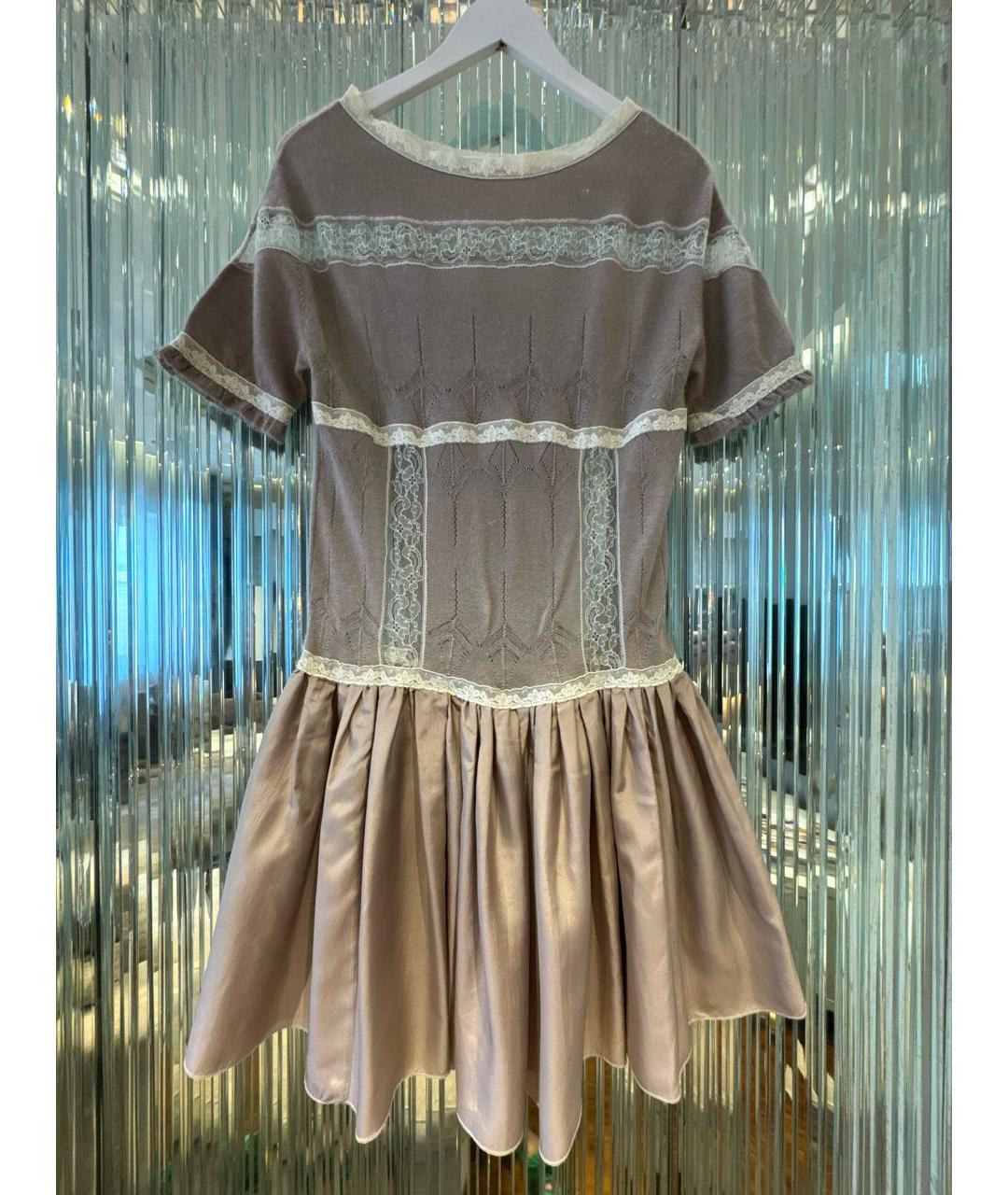 NINA RICCI Бежевое кашемировое платье, фото 9