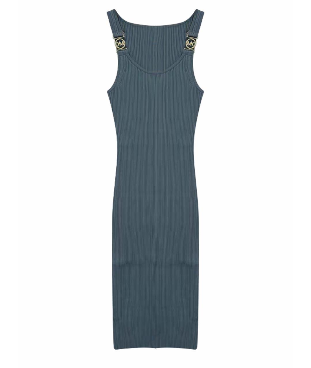 MICHAEL KORS Голубое вискозное повседневное платье, фото 1