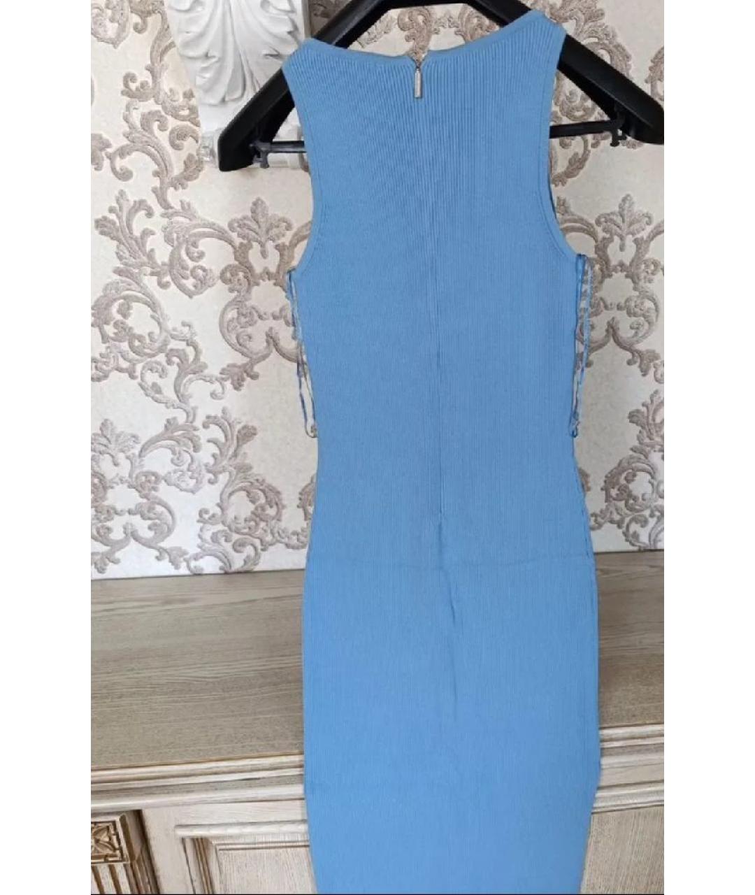 MICHAEL KORS Голубое вискозное повседневное платье, фото 3
