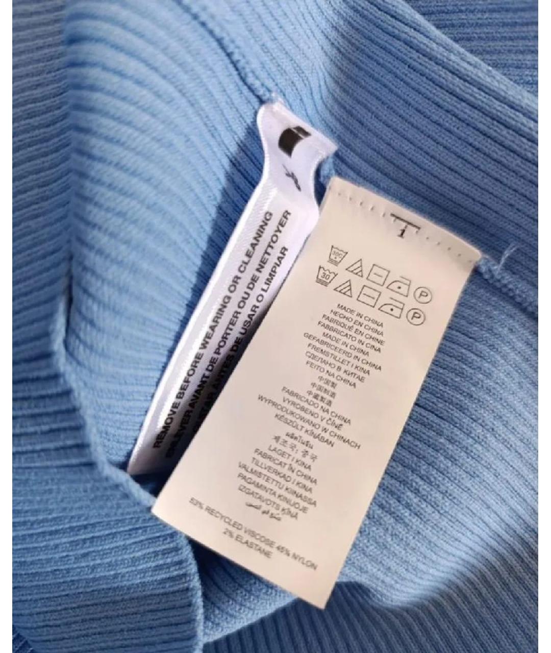 MICHAEL KORS Голубое вискозное повседневное платье, фото 5