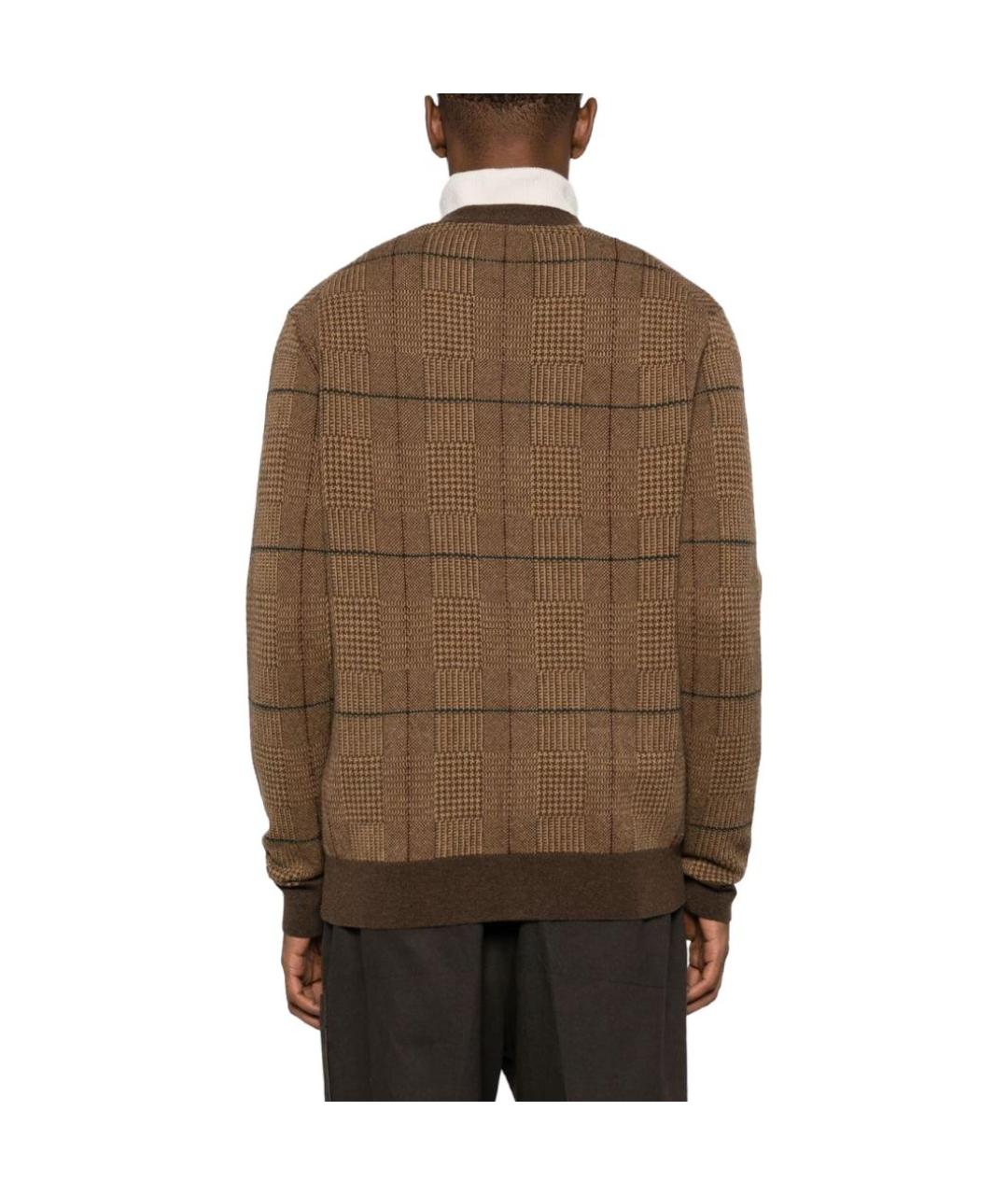 POLO RALPH LAUREN Коричневый шерстяной кардиган, фото 2