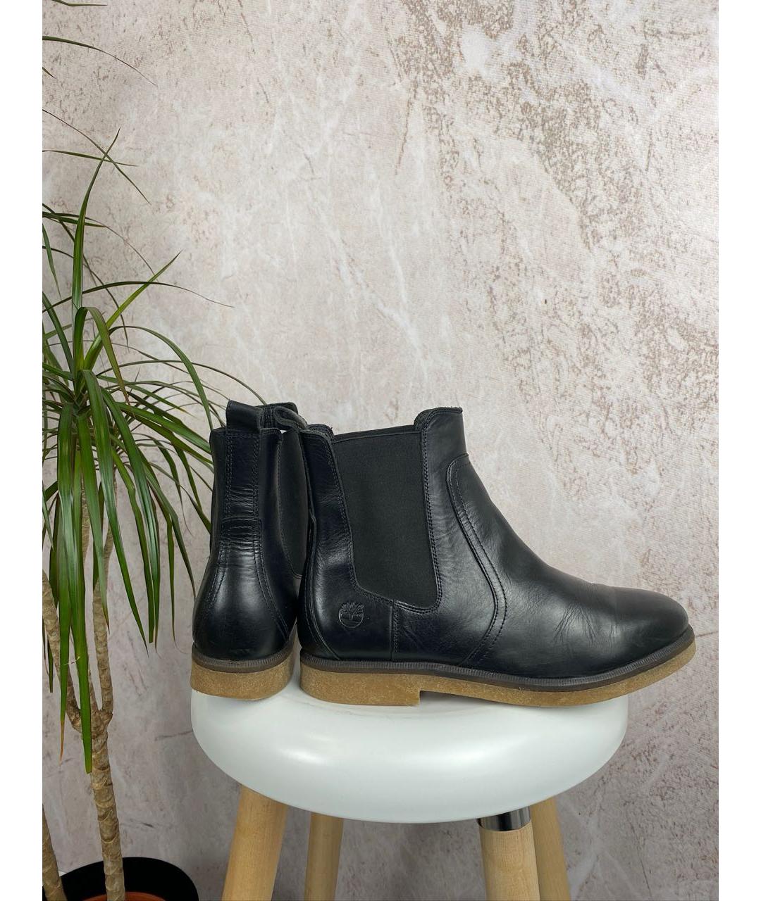 TIMBERLAND Черные кожаные полусапоги, фото 3