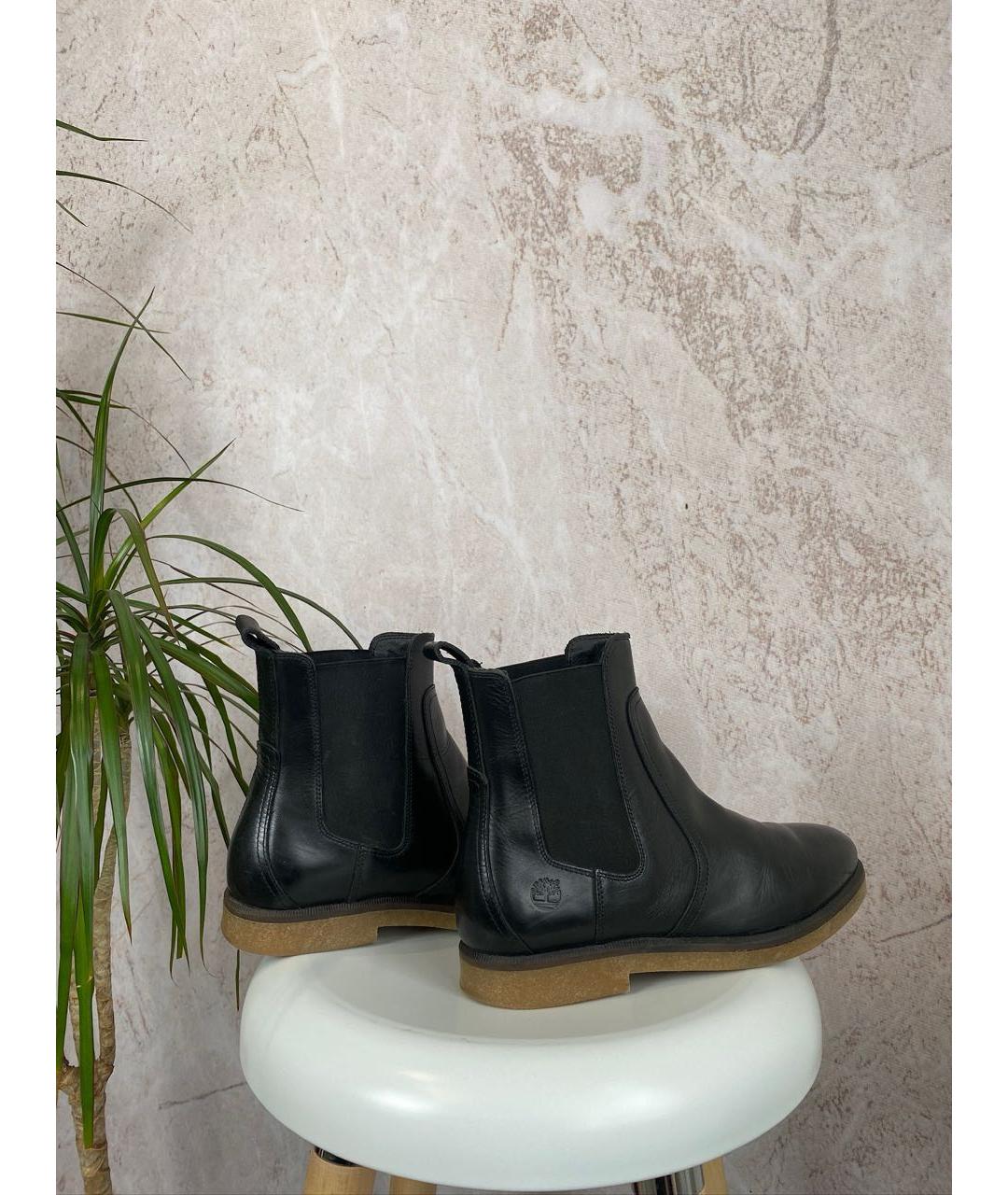 TIMBERLAND Черные кожаные полусапоги, фото 2