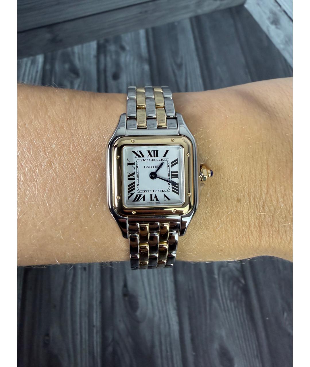 CARTIER Белые часы из желтого золота, фото 2