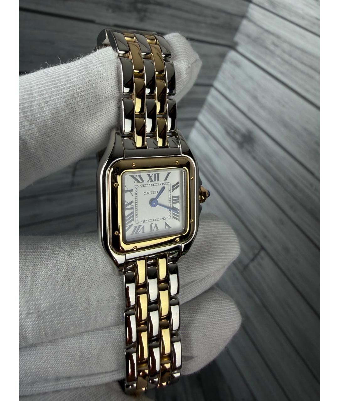 CARTIER Белые часы из желтого золота, фото 4