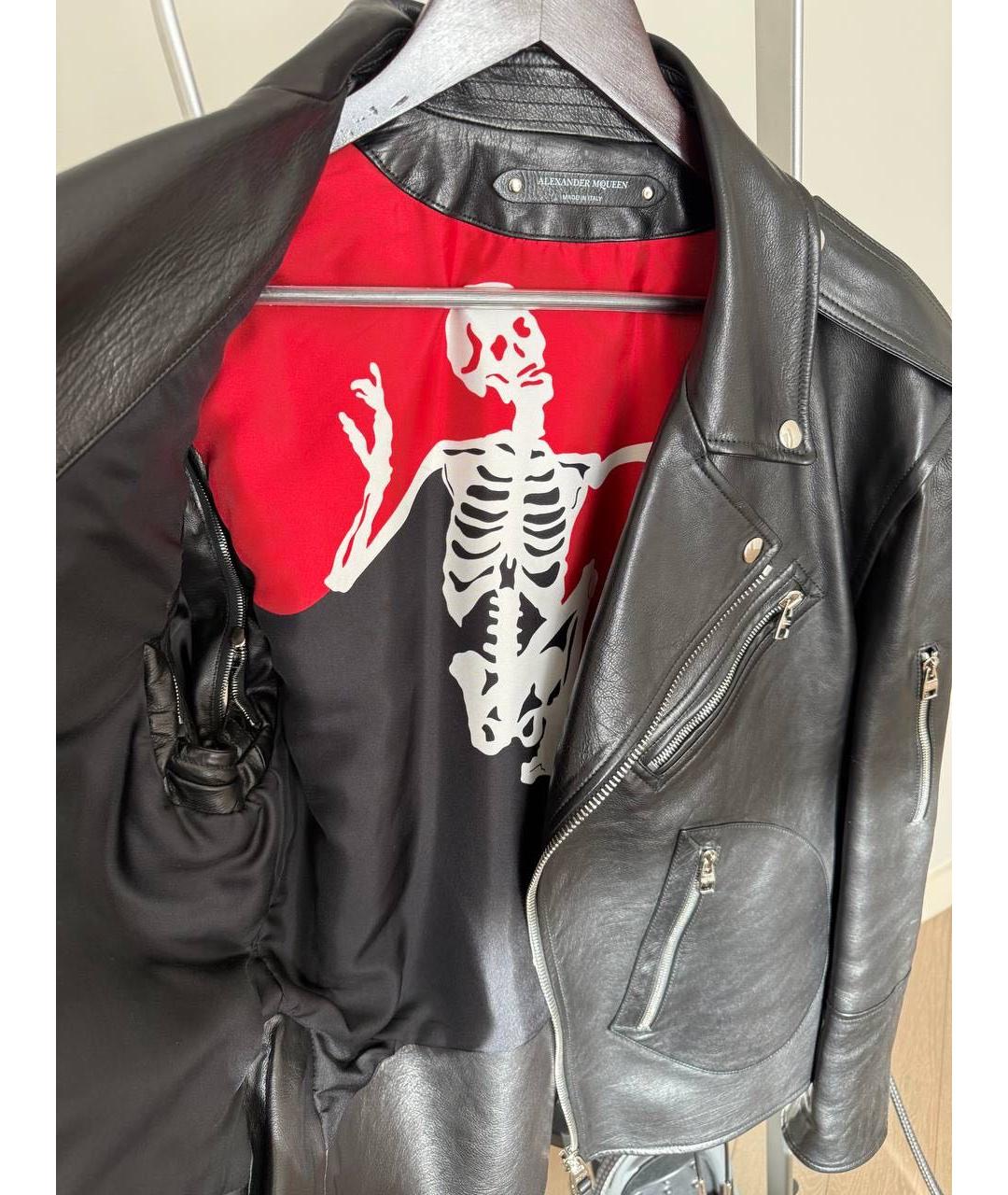 ALEXANDER MCQUEEN Черная кожаная куртка, фото 6