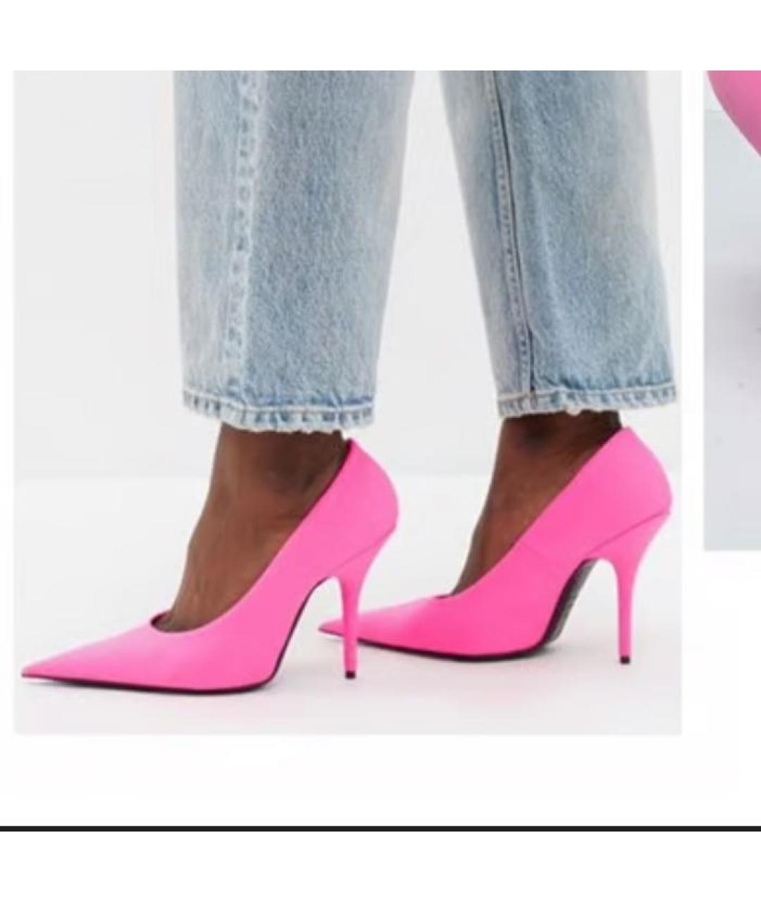 BALENCIAGA Фуксия текстильные туфли, фото 2