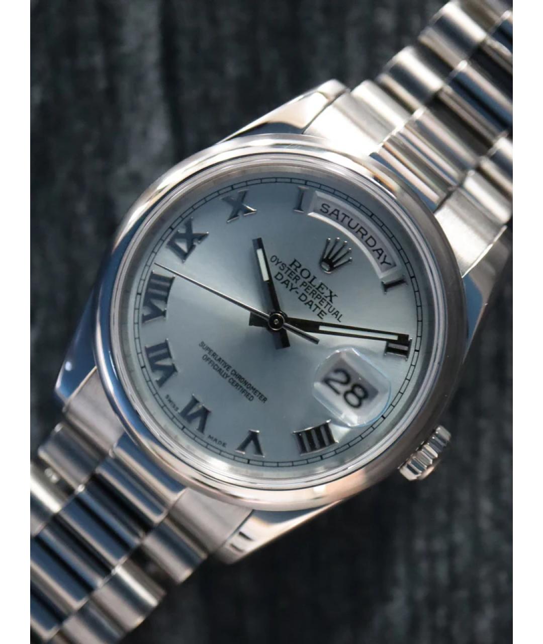 ROLEX Голубые металлические часы, фото 2