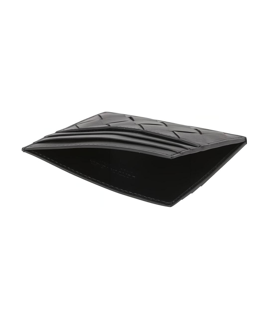 BOTTEGA VENETA Черный кожаный кардхолдер, фото 3