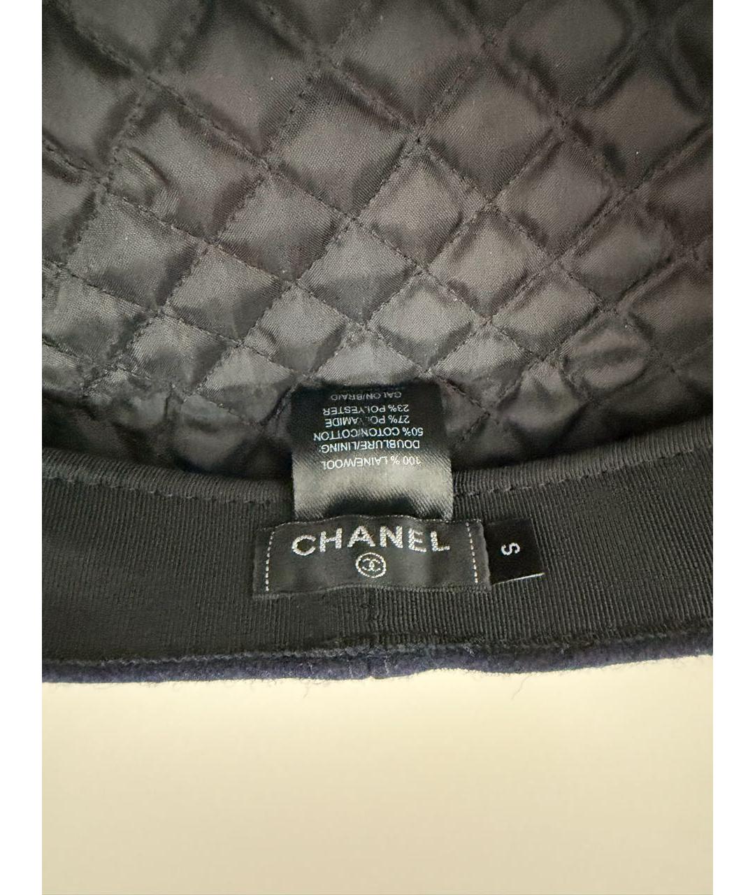 CHANEL Темно-синяя кепка, фото 6