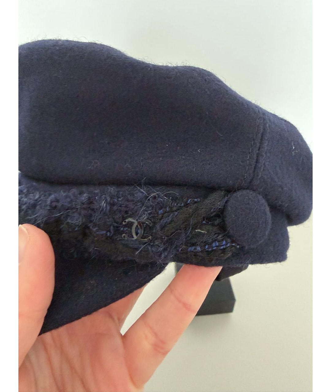 CHANEL Темно-синяя кепка, фото 4